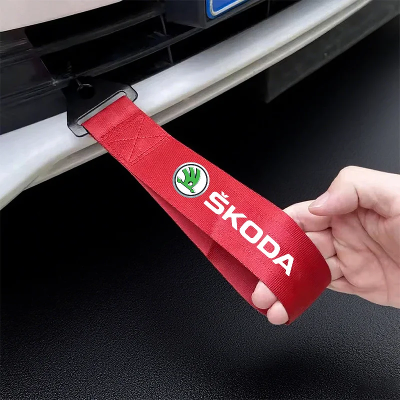 

MK2 MK1 2 A7 A8Car Tow Strap Towing Bars Trailer Ropes Hook For Skoda Octavia Fabia Karoq Superb Rapid Kamiq Scala KaroK