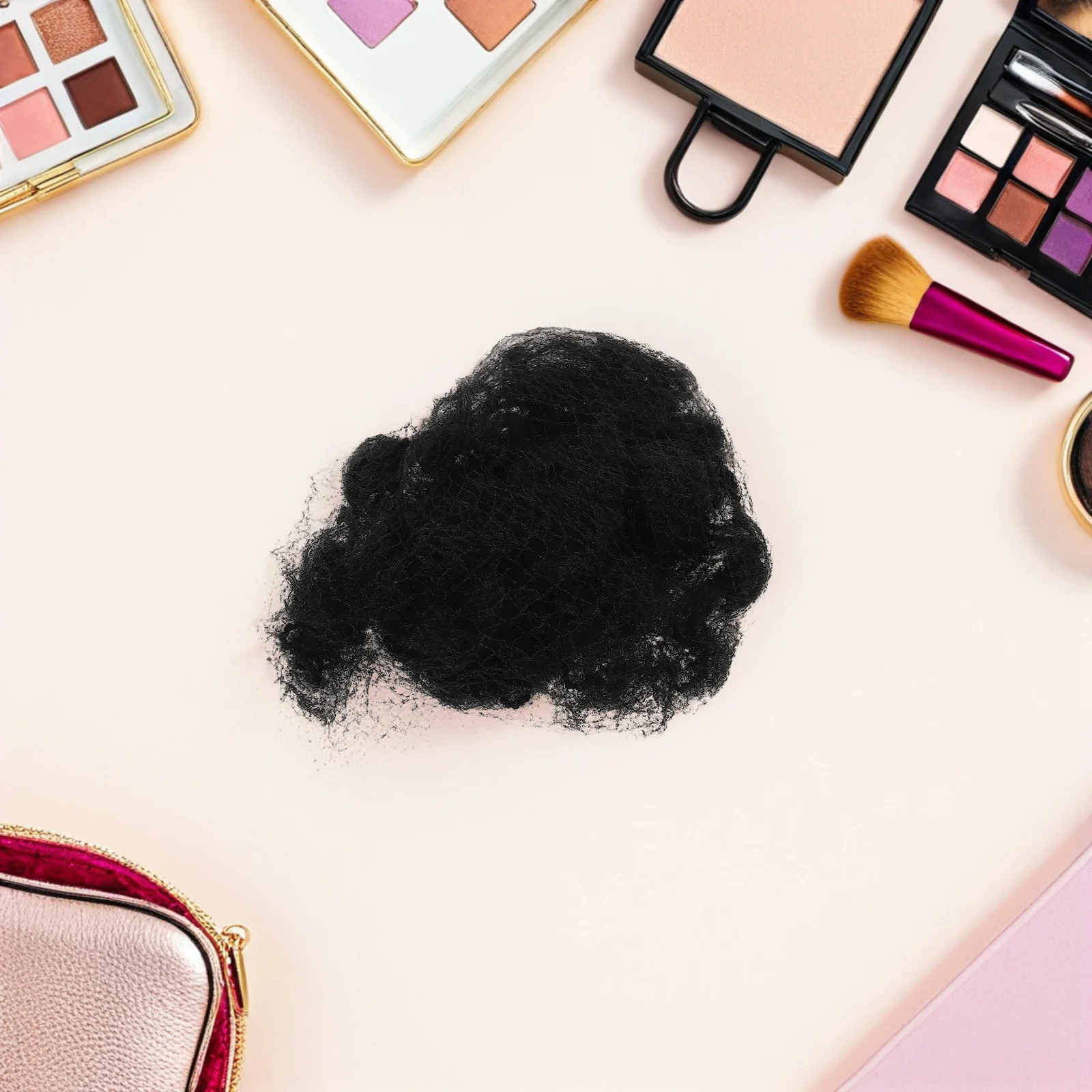 

100 шт., черный эластичный сетчатый чехол для булочек для женщин, дышащий держатель для булочек для волос, профессиональное офисное использование-многоразовые волосы