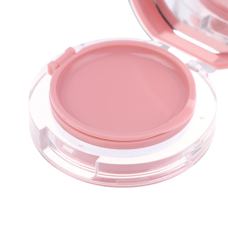 1pc rosa mini almofada de ar fundação diy caixa vazia puff com espelho para bb creme recipiente cosmético caso maquiagem cuidados com a pele