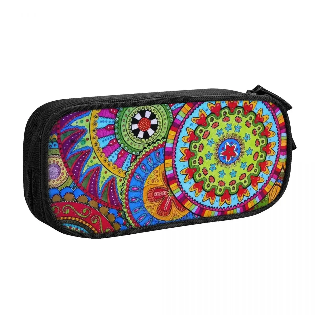 Custom Mandala Flower Deanfun Colorful Cute Pencil Cases Girl Boy Large Capacity Pencil Pouch School Accessories