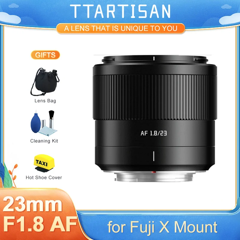 TTArtisan APS-C 23mm F1.8 AF Auto Focus Camera Lens for Fuji Fujifilm XF FX Camera XT10 XT30 XT30II XS10 XM5 XA7 X100PRO XH2 XE3