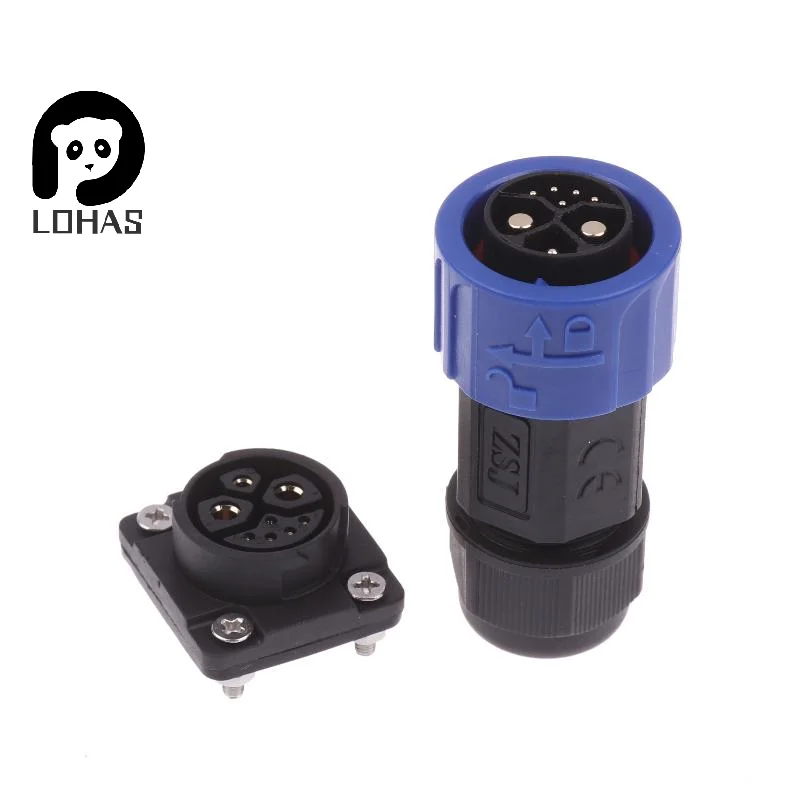 1Pc 50A Lithium E-Bike Charging Port,M23 2+1+5 Male/Female Battery Connector,Charger Plug&Socket for Electric Bicycle/Motorcycle
