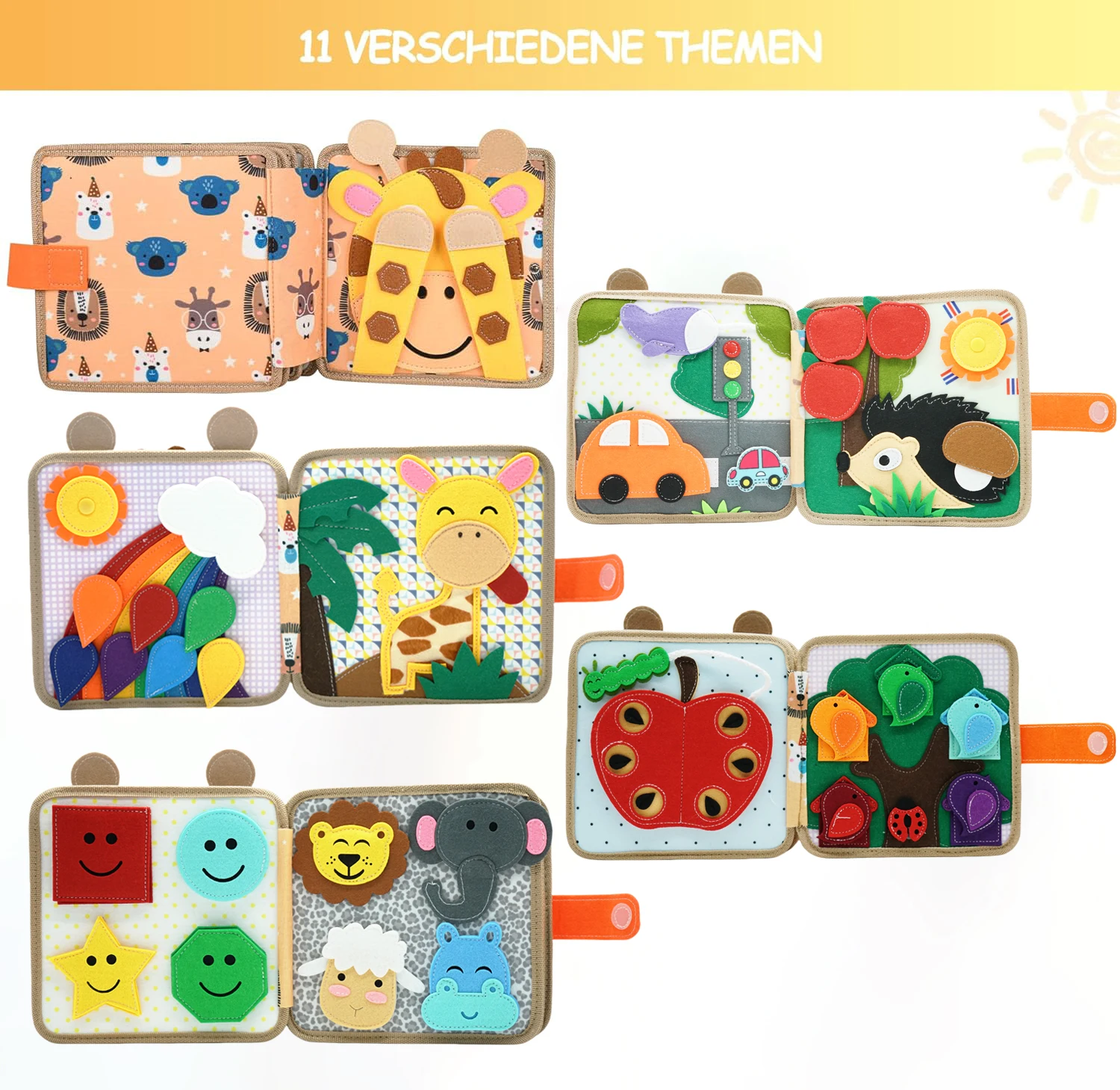 Baby Toy Soft 3D Cloth Book First Book Montessori Infant Early color Cognitive Educational Toys Learning Basic Life Skills Toys