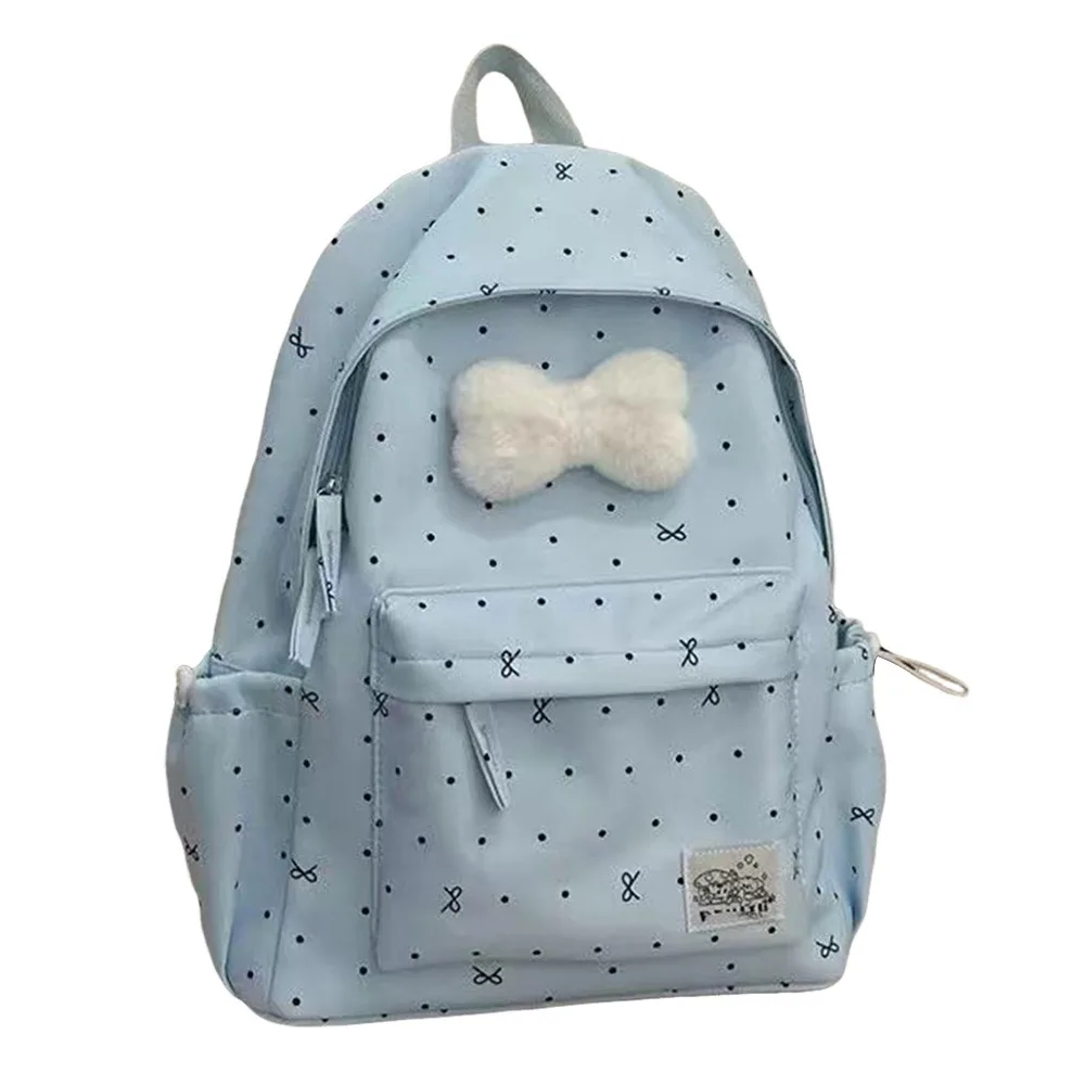 حقيبة ظهر لطيفة ذات سعة كبيرة على شكل فيونكة وخفيفة للغاية من النايلون للفتيات حقيبة سفر قابلة للتنفس #1