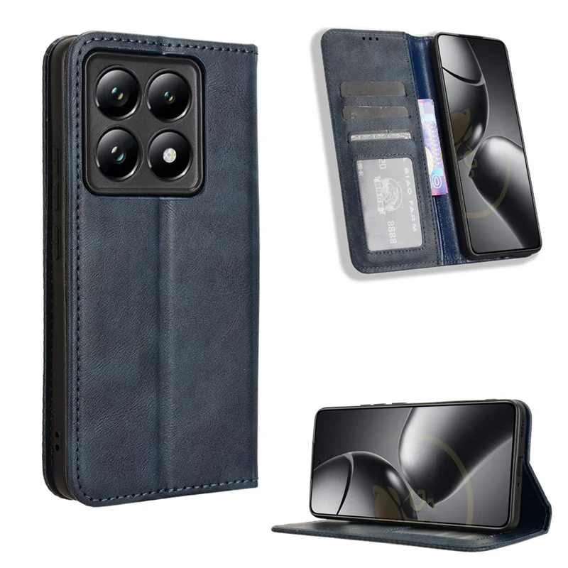

Pertain to Xiaomi 14T Pro luxury magnetic retro wallet leather case for Xiaomi 14T Magnetic phone case