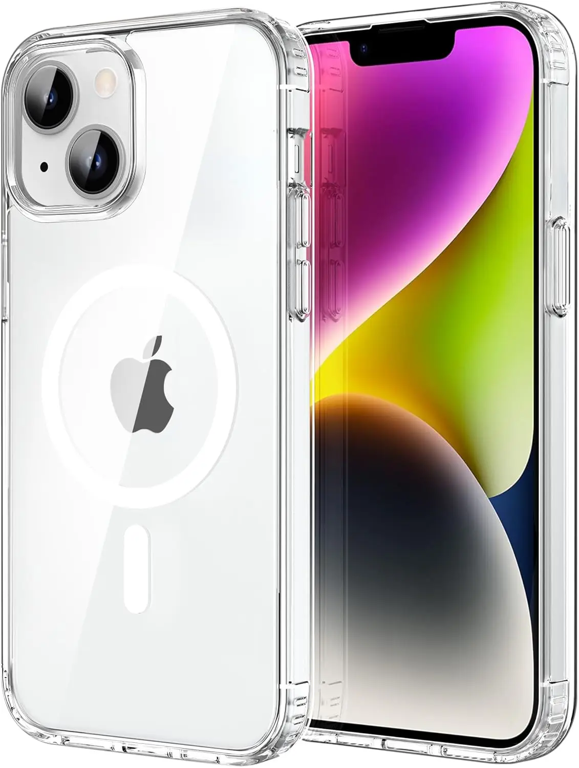 Transparant magnetisch hoesje voor iPhone 17 16 Pro Max 15 14 Plus Draadloos opladen Cover 13 12 Mini 17 Air Magsafe beschermhoes