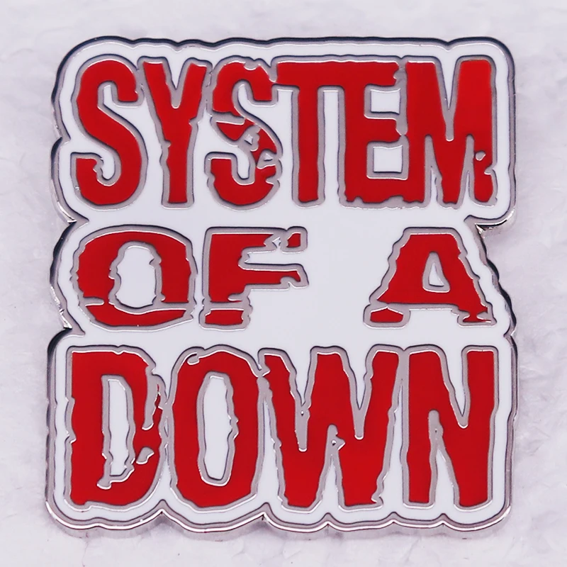 American Heavy Metal Banda Emblema Vermelho Duro Esmalte Pin Underground Thrash Metálico Alternativa Rock Música Fãs Jóias