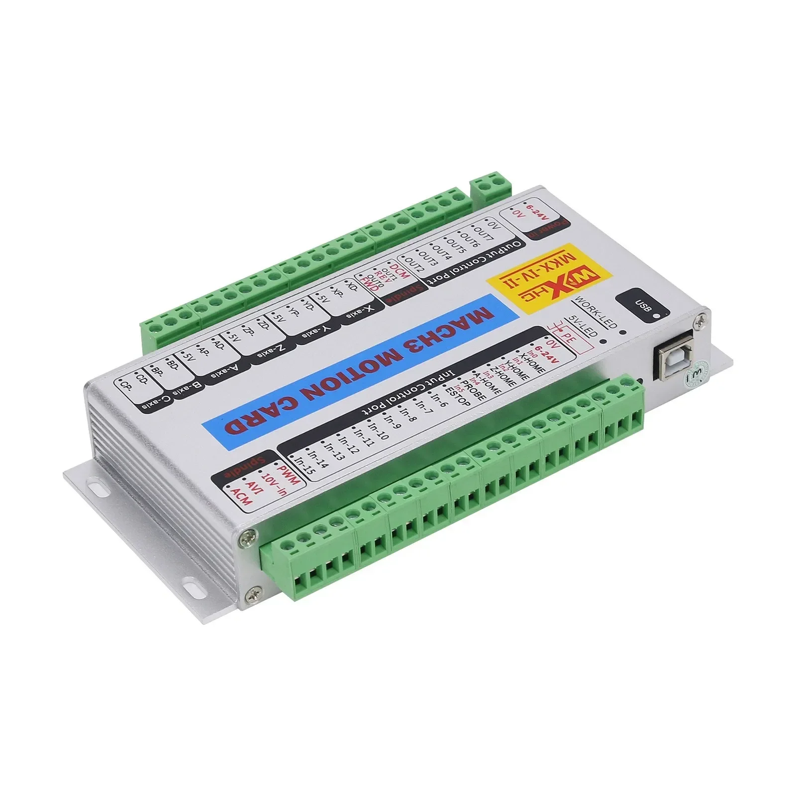 MK4-IV Mach3 بطاقة الحركة 4-sAxis USB وحدة تحكم الحركة 2MHz CNC لوحة القطع للنافذة 7 & 10