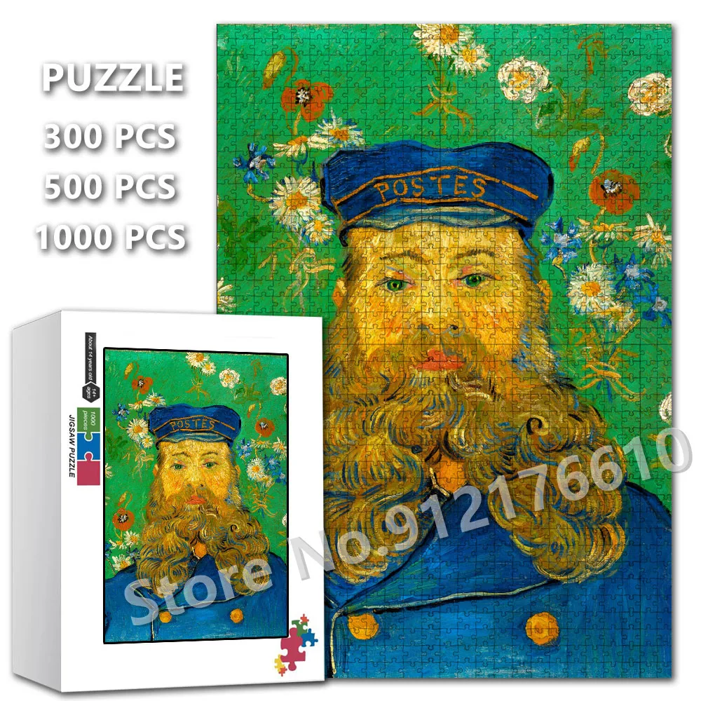 

Famous Arter Portrait Print Jigsaw Puzzles for Adults 300/500/1000 Pcs Vincent Van Gogh Puzzle Enlighten Educational Family Toys