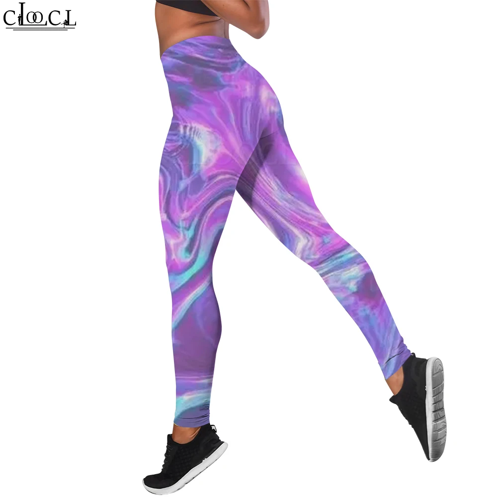 

CLOOCL Fashion Workout Trousers Women Seamless Legging for Fitness Laser Pattern Print Legins Elasticity Pants Clothing