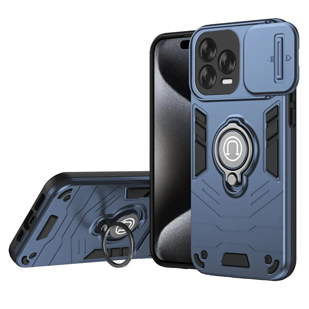 

Case For ZTE AXON 70 Blade A75 A56 Pro Full Body Rugged Protective Slide Camera Protection Ring Cover For ZTE AXON 70 Blade A75