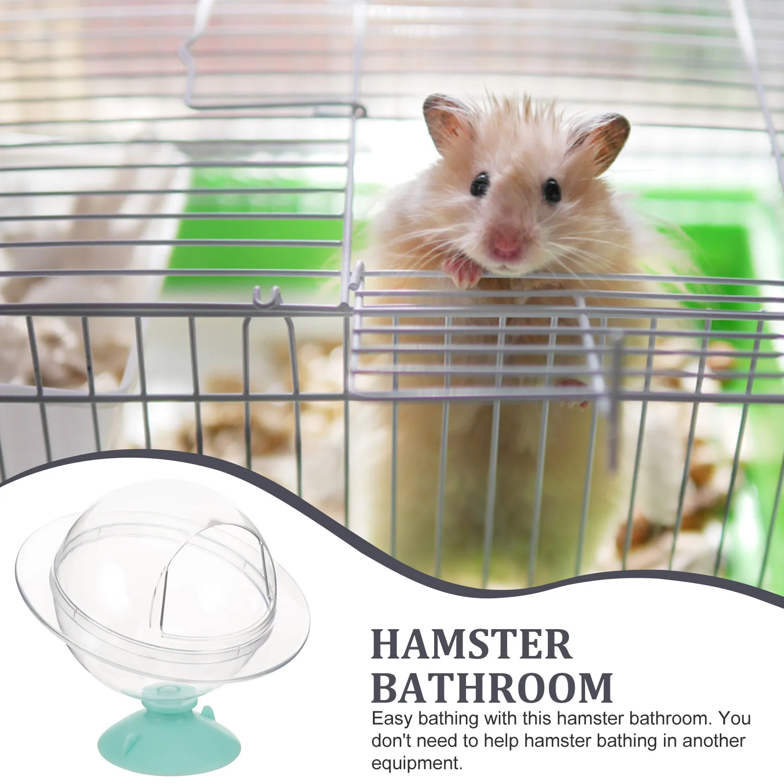 

Hamster Bathroom Animal Bathing Guinea Pig Toilet Tub Plastic Guinea Pig Toilet Container Pet Supplies Green Color