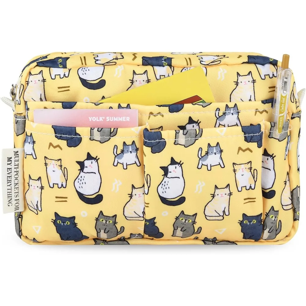 

Multi-functional Portfolio Organizer, Waterproof Travel Pouch Zippered Case, Journal Supplies Storage Case for Notebooks,Make-up
