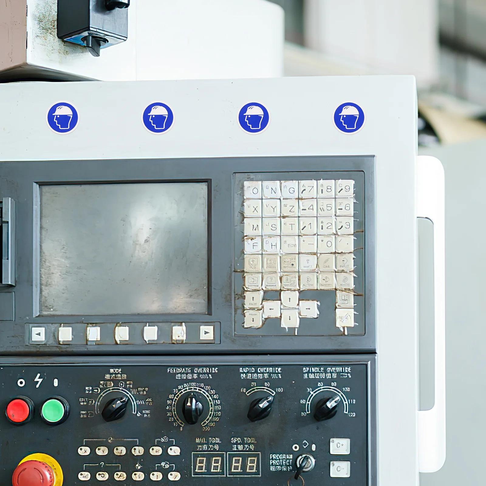 10Pcs Hard Hat Sign Wear Sticker Safety Symbol Adhesive Label Decal Use Hard Hat Sign Adhesive Label