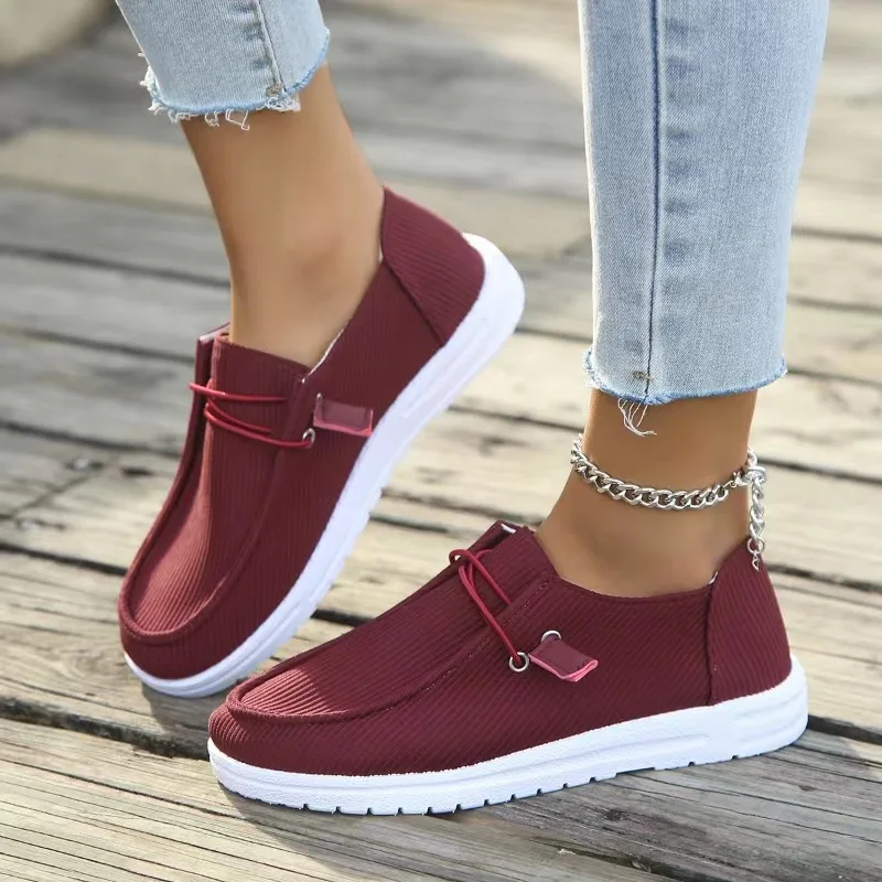 Mocassins Plats Astronomiques Souples avec Bande artificiel astique pour Femme, Chaussures Simples Antidérapantes Confortables, Skateboard, Nouvelle Collection Automne 2025