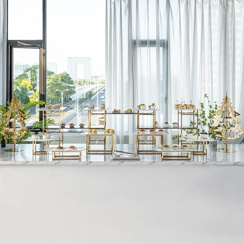 Dessert Table Display Stand Premium Cake Tray Buffet Afternoon Tea Pastry Rack Cold Buffet Table Decor