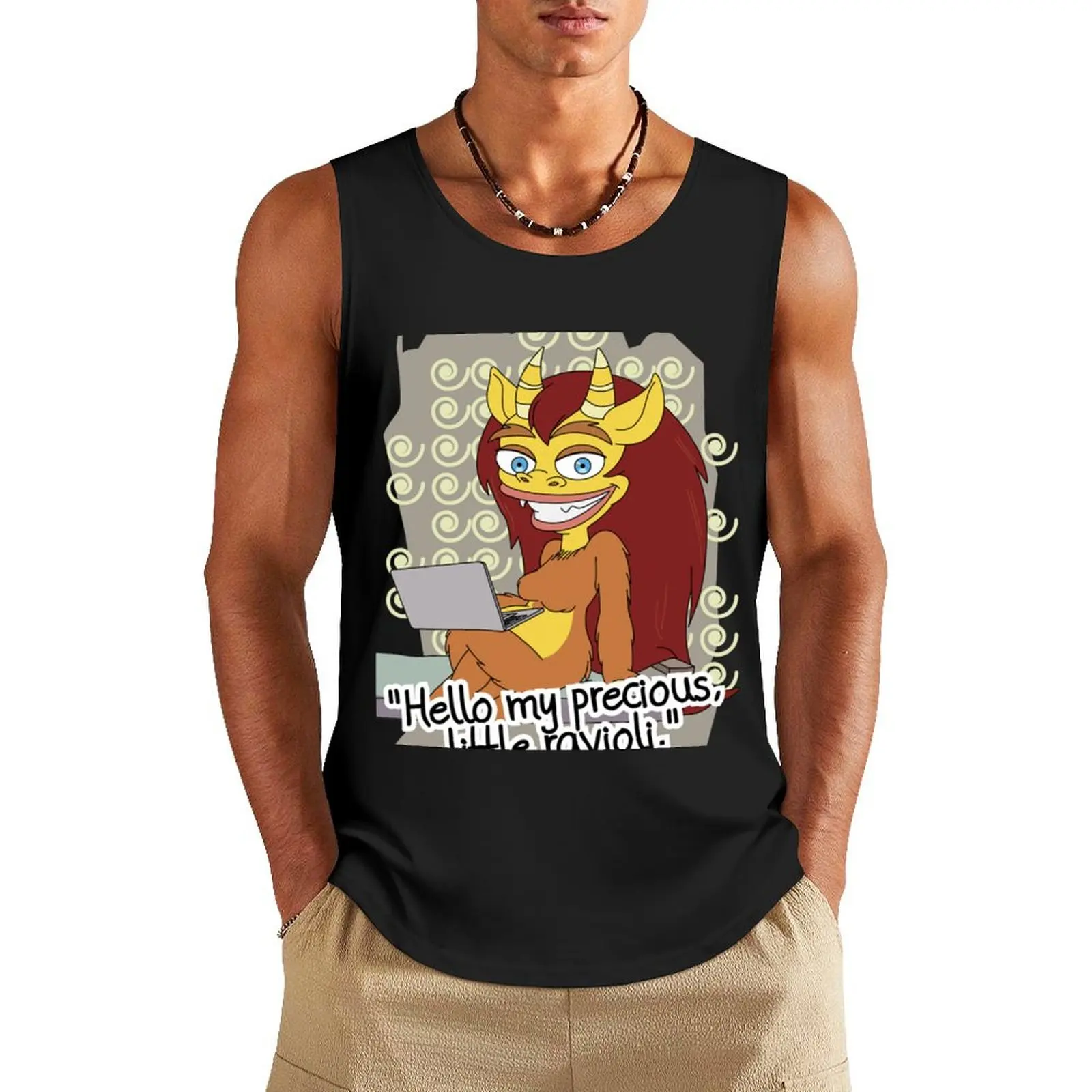 

Gifts For Ricky Hormone Monster Big Mouth Tank Top cotton t-shirts man singlets for men sleeveless gym shirt man fitness