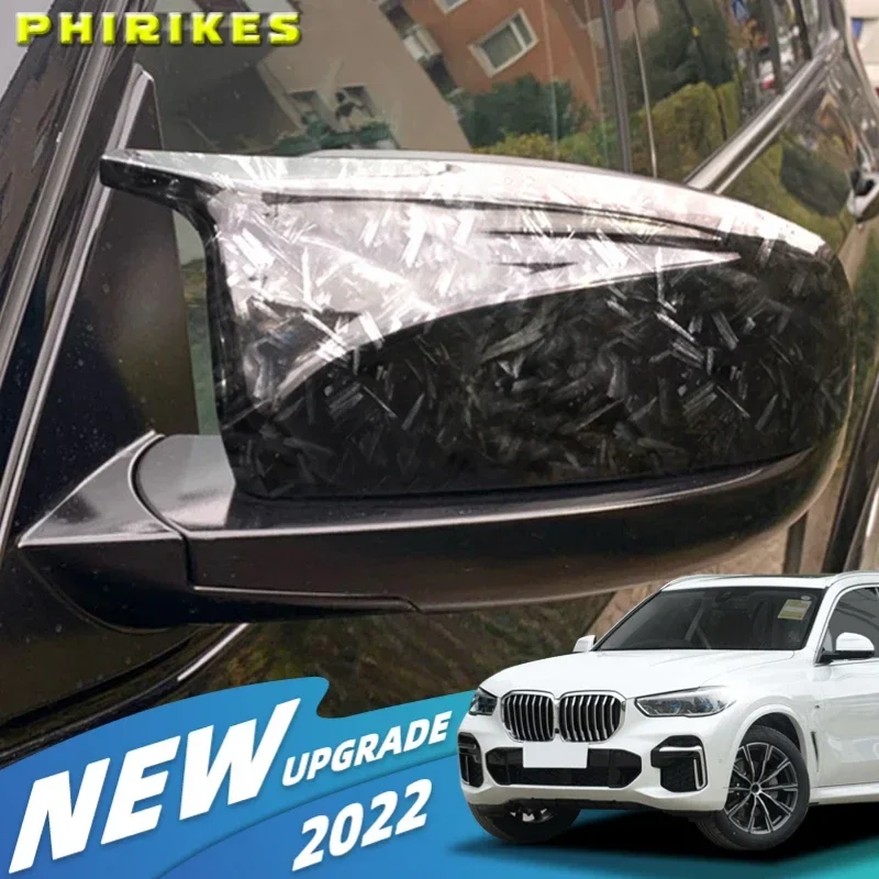 

Carbon Fiber Look Glossy Black Rearview Side Mirror Cover Caps Horn Shape for BMW X5 E70 X6 E71 2008-2013 Accessories