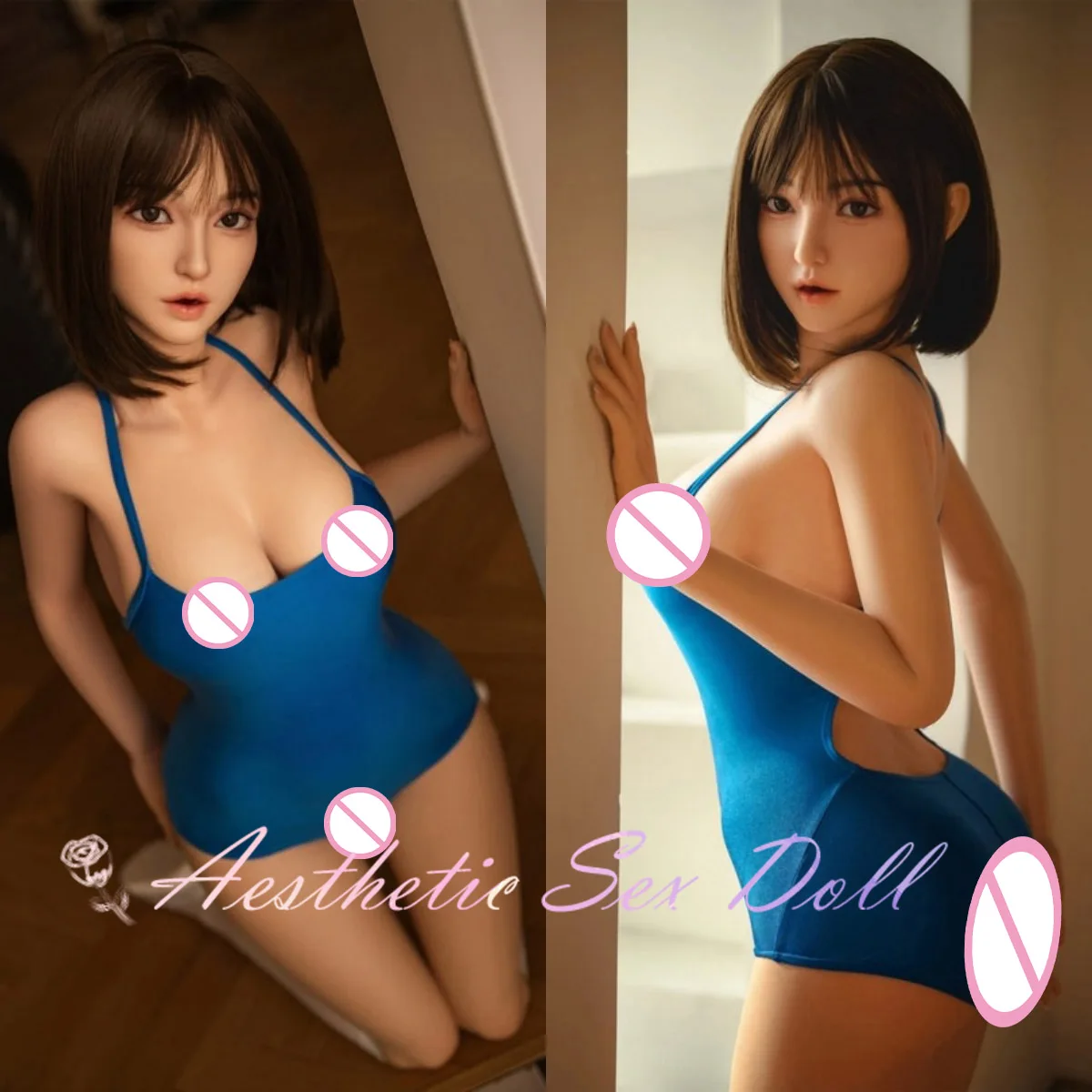 Simulates real-life sexy and hot women with soft big breasts. TPE material, comfortable touch, three-hole insertable sex doll,