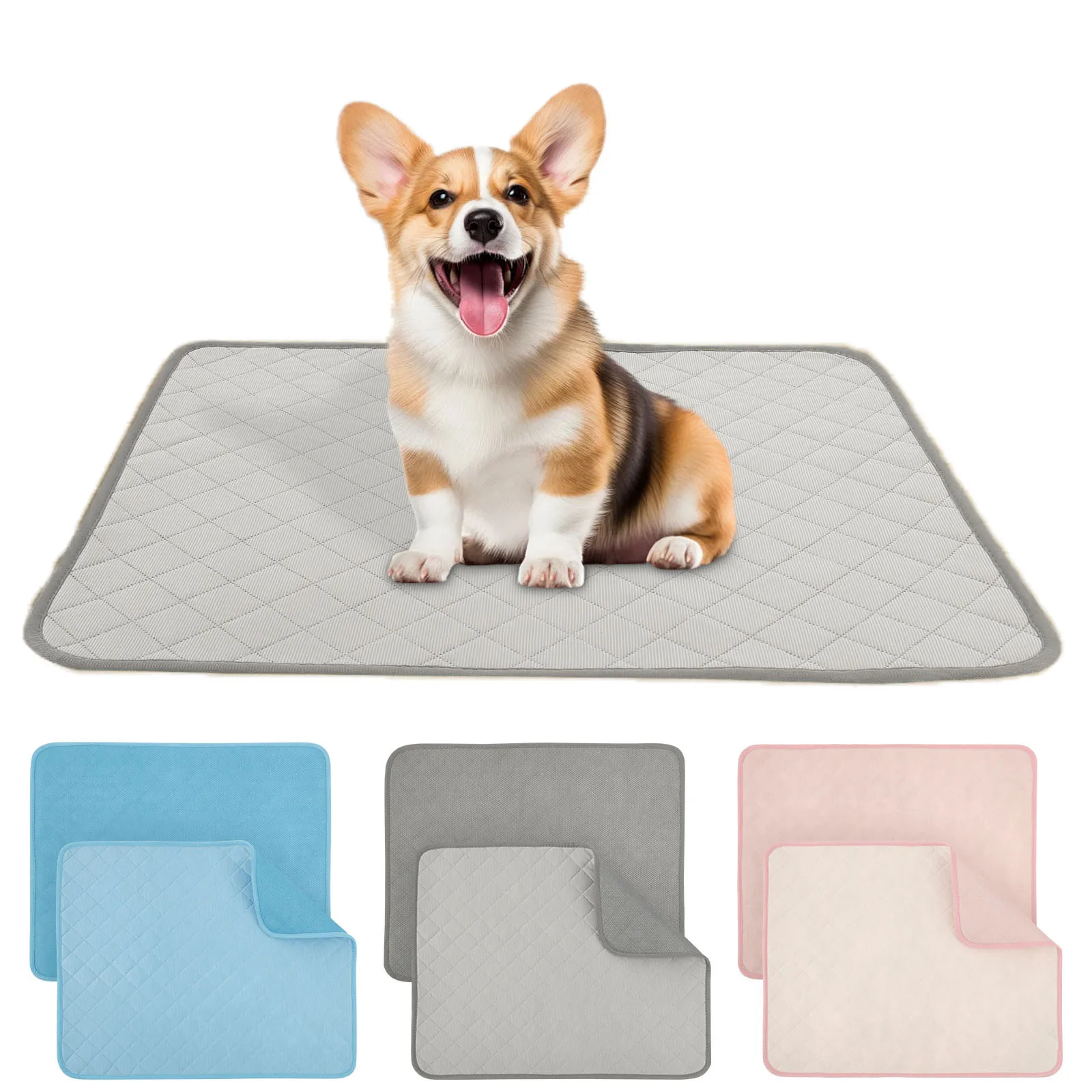 Almohadilla para orinar para perros, absorbente de agua, reutilizable, almohadilla de entrenamiento para mascotas, lavable, cama para cachorros, estera para pañales, suministros para mascotas para las cuatro estaciones, 2 uds.