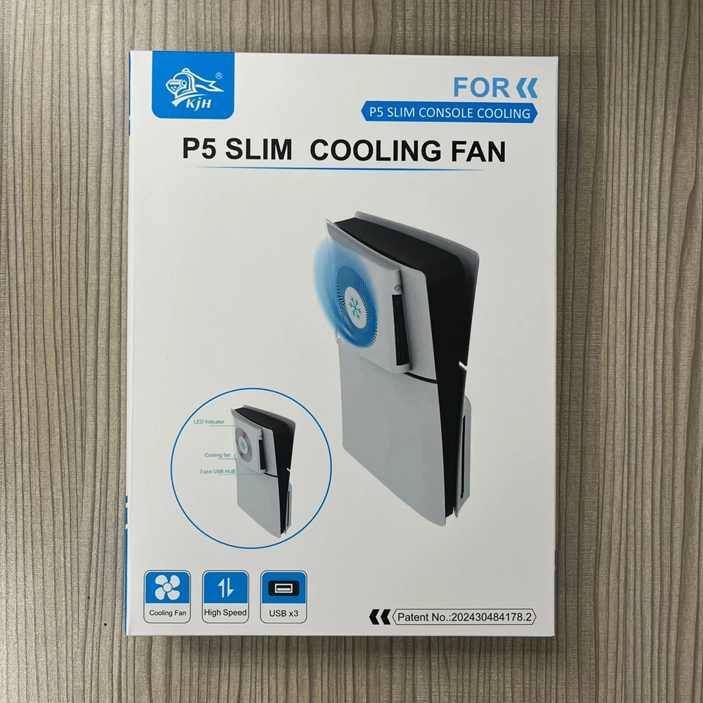 

Вентилятор охлаждения для консоли PS5 Slim, боковой вентилятор с 3 портами USB 2.0, внешний охлаждающий вентилятор для аксессуаров PS5 Slim