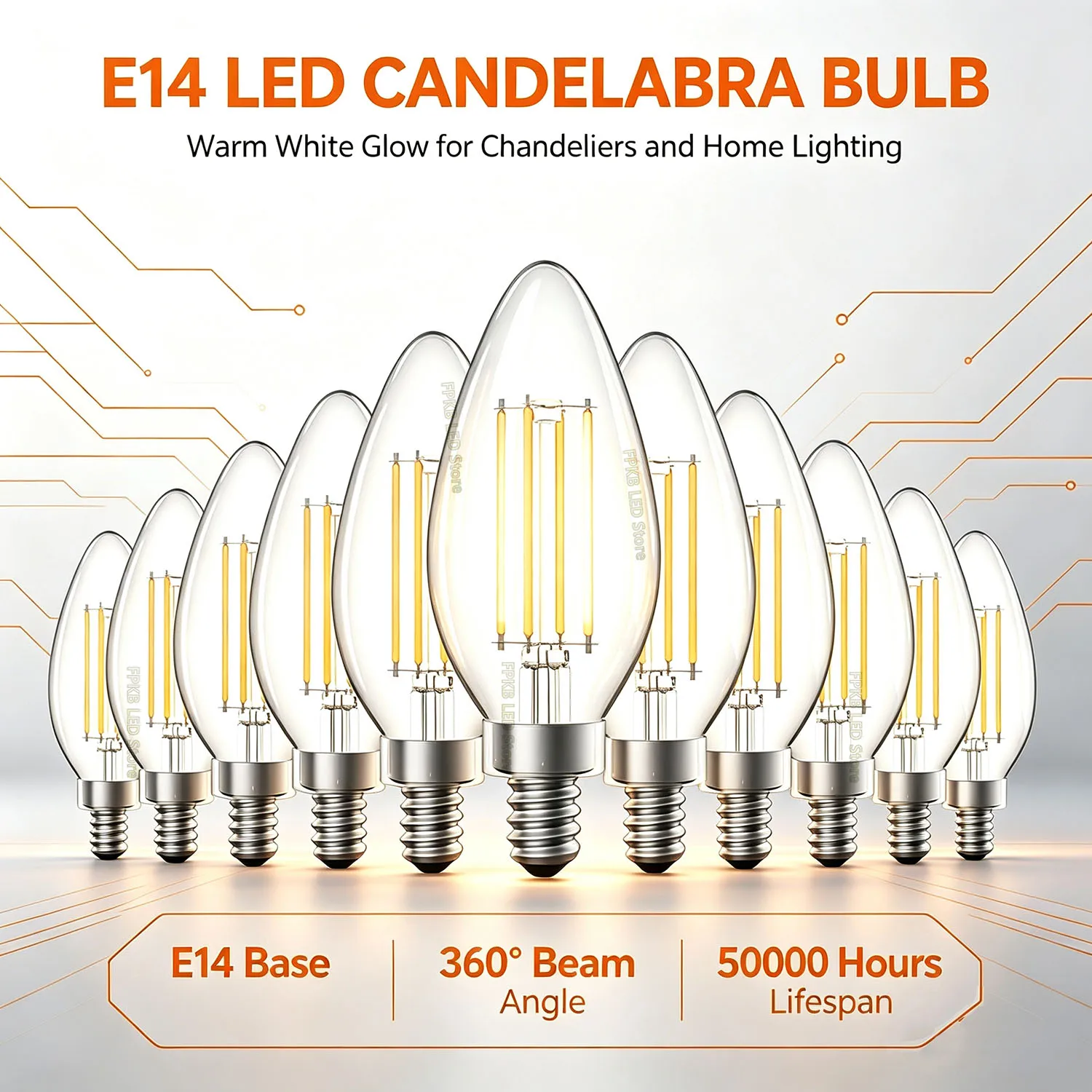 10pcs 6W 4W 2W E14 LED Bulb AC220/240V Filament Candle Light C35 Edison Glass Bulb Retro Antique Vintage Style Cold White Warm