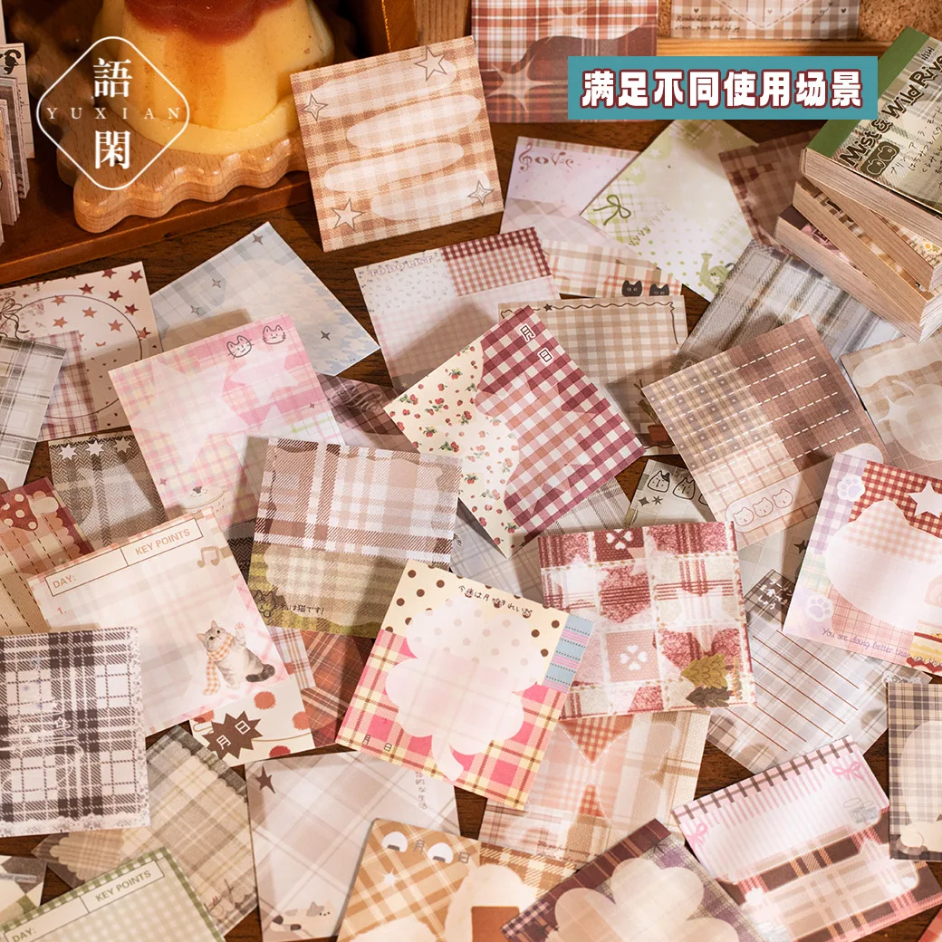 

4packs/lot Kawaii Scrapbook Sticker Grid Diary Scrapbooking Supplies Planner Decorative Stationery Sticker
