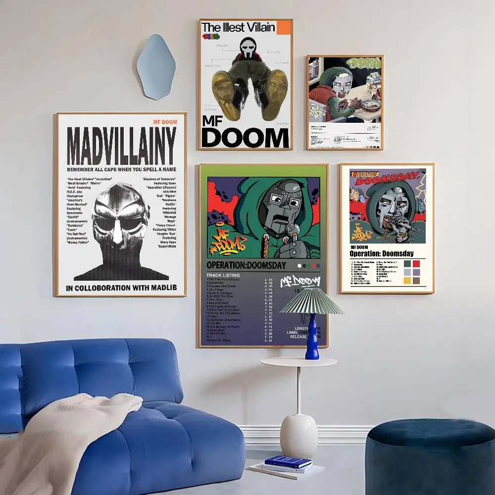 MF Doom Comic Album Self-adhesive Art Poster Whitepaper Prints Posters Artwork Aesthetic Art Wall Painting
