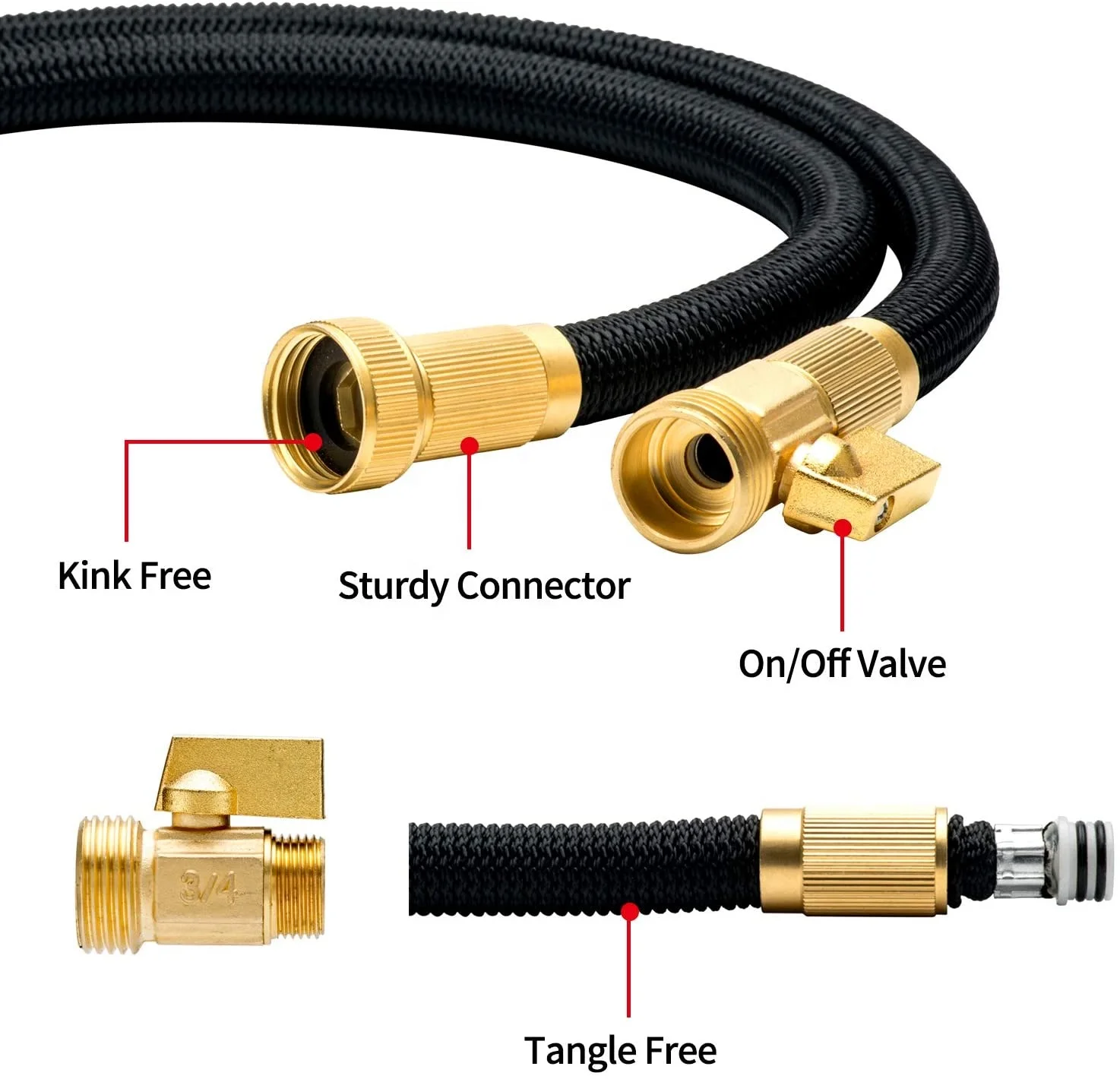 Factory High Quality Expandable Garden Hose Garden Hoses & Reels High-pressure Spray Water Gun view 3
