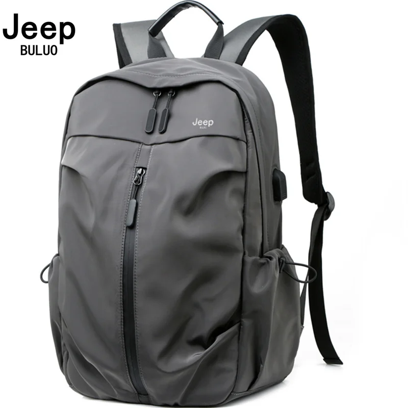 JEEP BULUO Brand Large Capacity Backpacks For Men and Women Packsack Rucksack 15.6\' Laptop School Bag Casual Fashion Travel