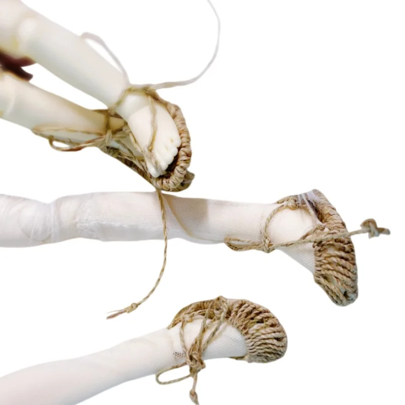 BJD Model 6 Points 4 Points Small Grass Shoes Mini Doll Shoes Accessories All-jointed Doll Straw Sandals