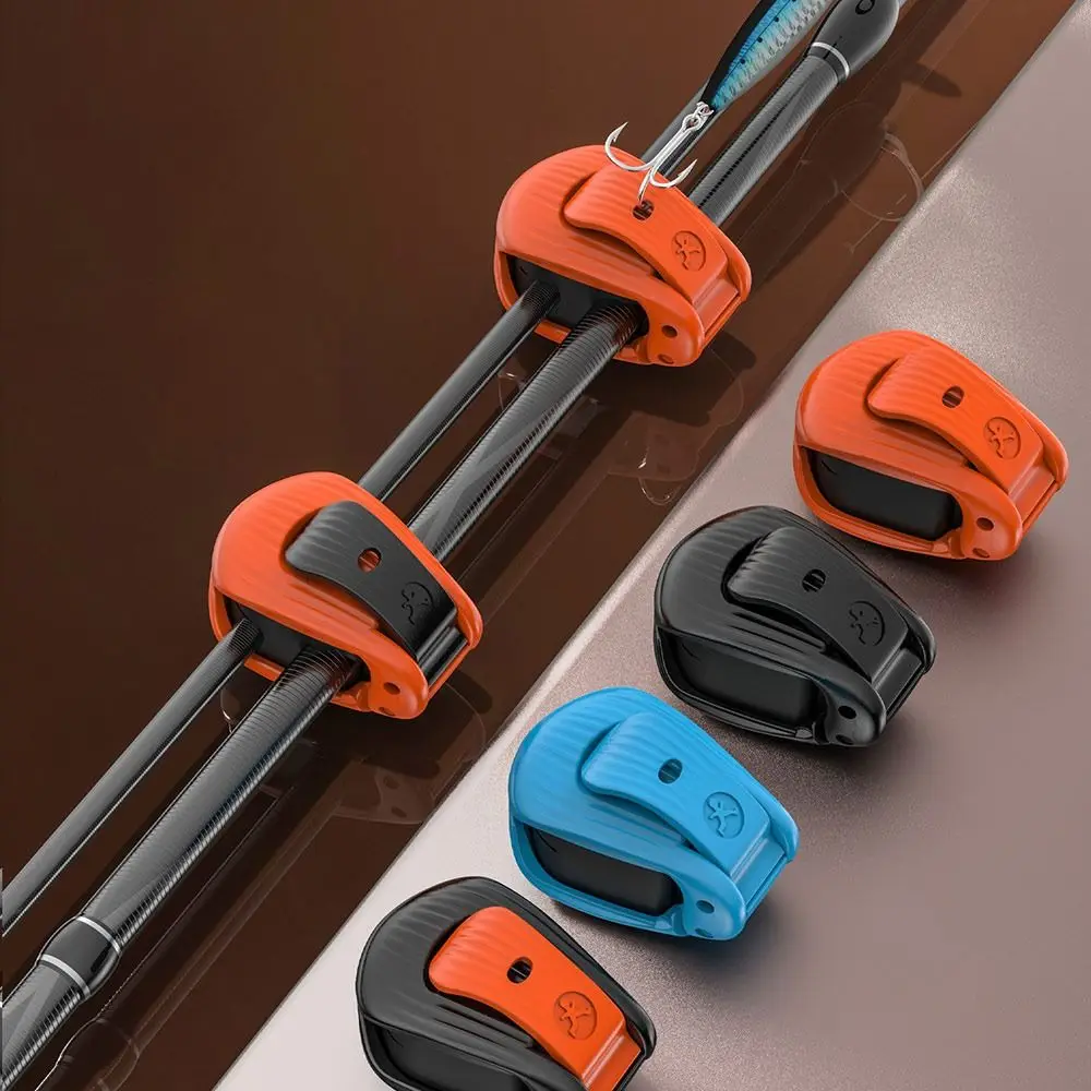 2/4Pcs Non-Slip Multifunctional Fishing Rod Holder Wall Mounted Rod Binding Clamp Fishing Rod Fixer Durable Fishing Pole Holder