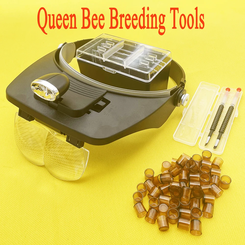 

1PCS Beekeeping Queen Rearing Kit Brown Cell Light Head Magnifying Grafting Larvae Transfer Needle Pin Plastic Bee Tool Supplies