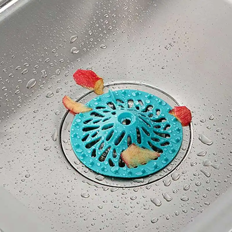 Norbi Kitchen Sink Bathroom Drainage Filter Cover Silicone Floor Drain Flexible Sewer Deodorant Cover Anti-Clogging Artifact