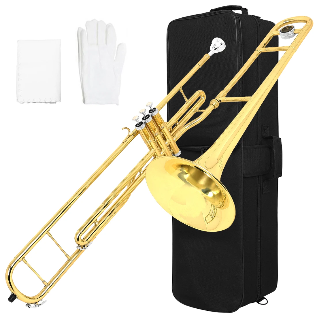 

Brand Gold Horn Tuning Slide Tone Profesional Brass Musical Wind Instruments Bb Slide Alto Trombone