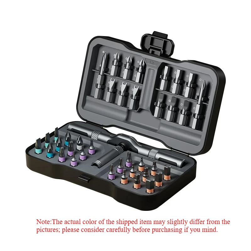 38-in-1 Magnetic Ratchet Screwdriver Set, DIY Ratchet Handle Detachable Multi-functional Tool Set, Portable Repair Tool Set