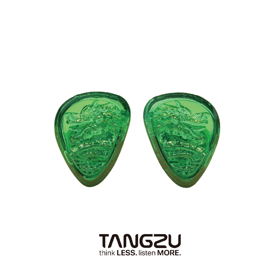 TANGZU WANER SG 2 Jade Dragon Edition 10mm PET سماعات أذن ديناميكية واحدة مع حقيبة تخزين من السيليكون وتجويف عريض Sancai