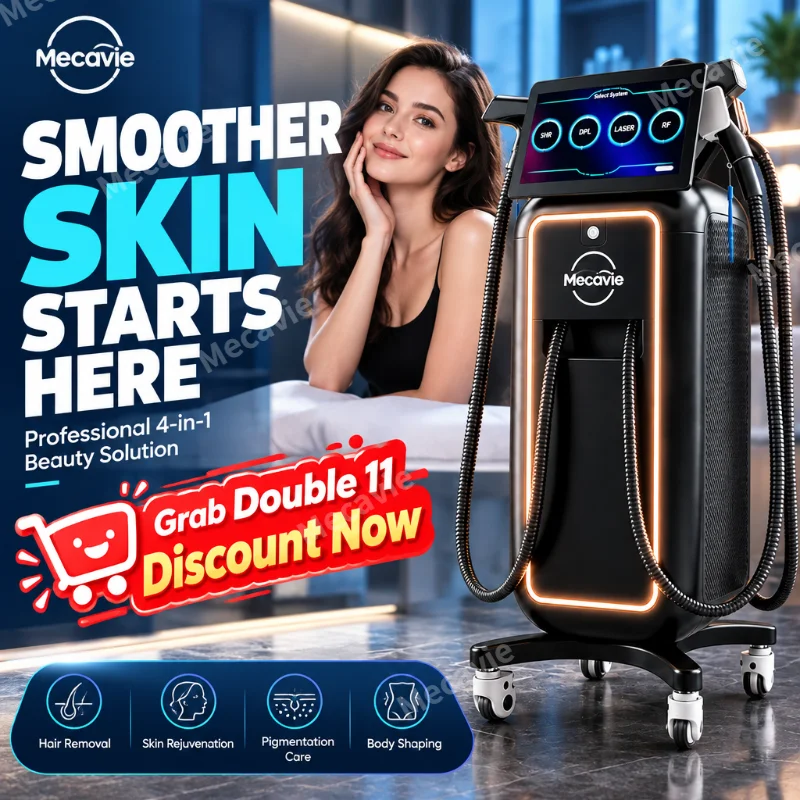 5000W 4 Waves Soprano Titanium Ice Care Device Multifunctional Painless Body Hair Removal Skin Rejuvenation 4 In 1 Beauty Device