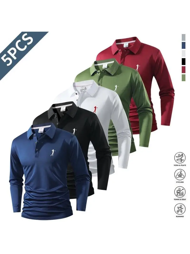 Men's Long Sve  Shirt Glossy Finish  MPPMCK Polyester Fiber Thickened Spring Season Micro Elastic Striped Pattern