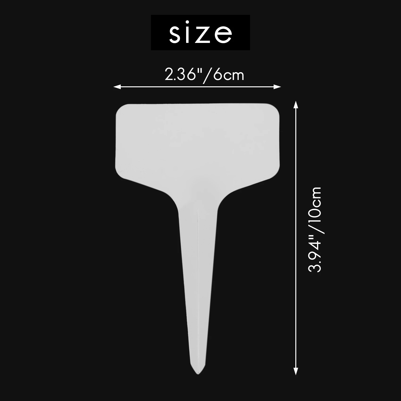 100 Pcs Garden Labels Gardening Plant Classification Sorting Sign Tag Ticket Plastic Writing Plate Board Plug In Card White Limi