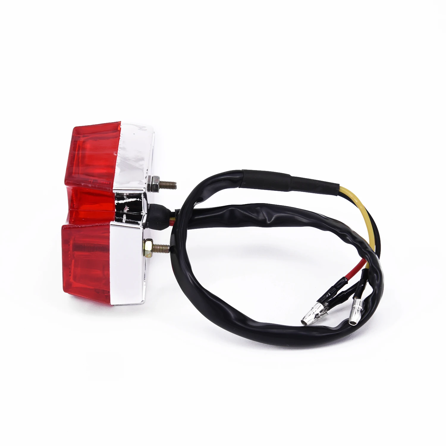 Motorcycle Motorcycle Tail Light 1 Piece Parts Red Classic 3-wire Connection Approx 50*50 Mm/2*2 Inch Maltese License ABS Plate