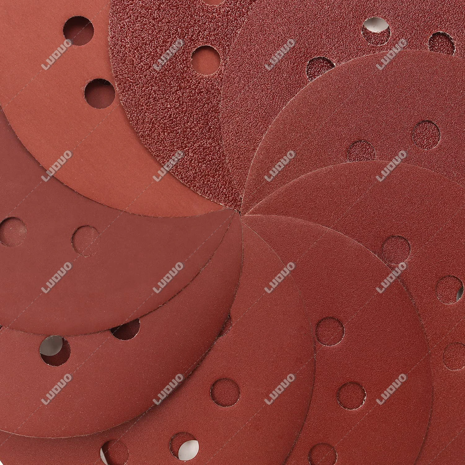 5 Inch 30PCS Round Sandpaper 8 Hole Sanding Disc Metal Auto Wood Car Wheel Restoration Polishing Kit 60#-5000# Grit Sand Sheet