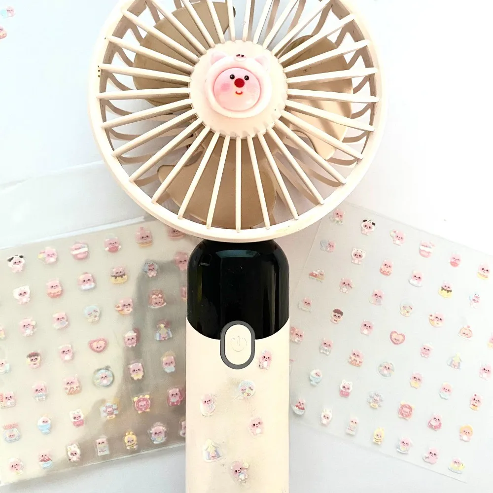 10 قطع من ملصقات الخنزير الوردية اللطيفة - ديكور Kawaii للمجلات وتسجيل متجر YourLife #6