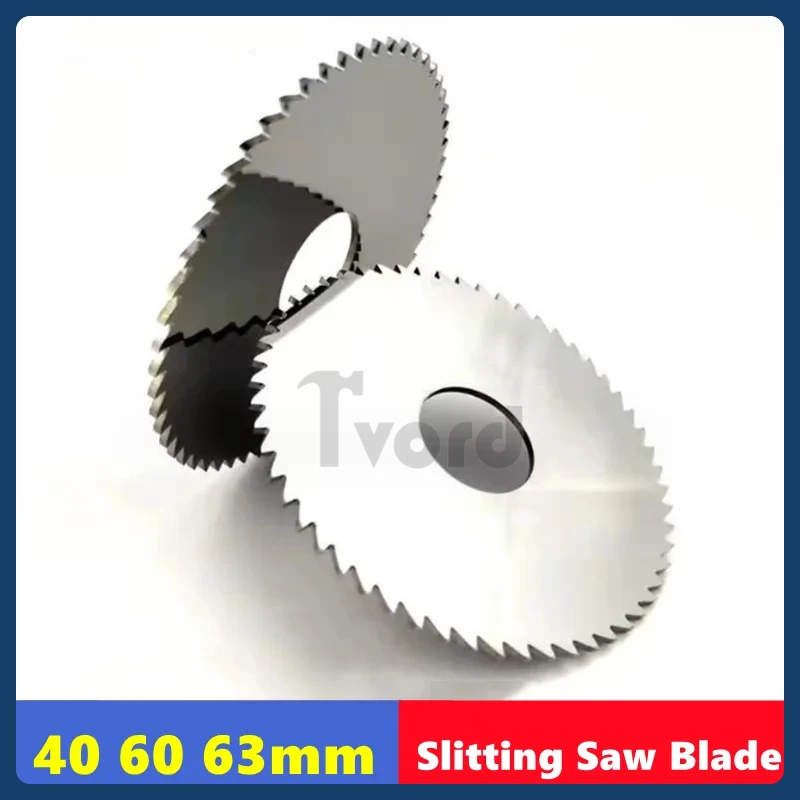 

40/60/63mm Slitting & Slotting Saw Blade HSS Steel Circular Cutting Disc for CNC Slitting Machine Metal Steel PVC Cutting Tool