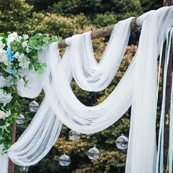 Tenda per fondale in tessuto trasparente in Tulle di Organza da 10M, decorazione moderna per sedie da esterno in Organza per matrimoni, decorazioni per feste