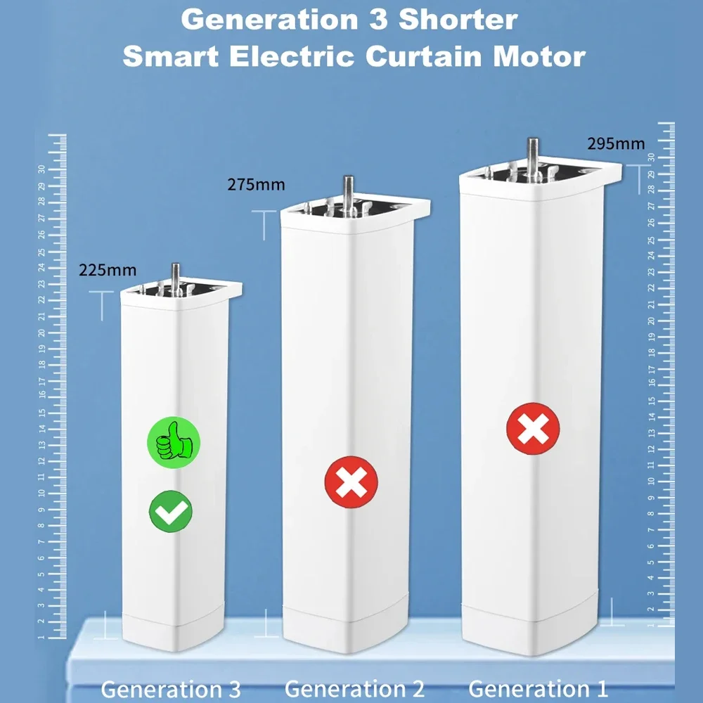 Tuya WiFi Curtain Motor Engine Driver Support Alexa Google Alice Customizable Electric Curtain Track Rail Cornice For Smart Home