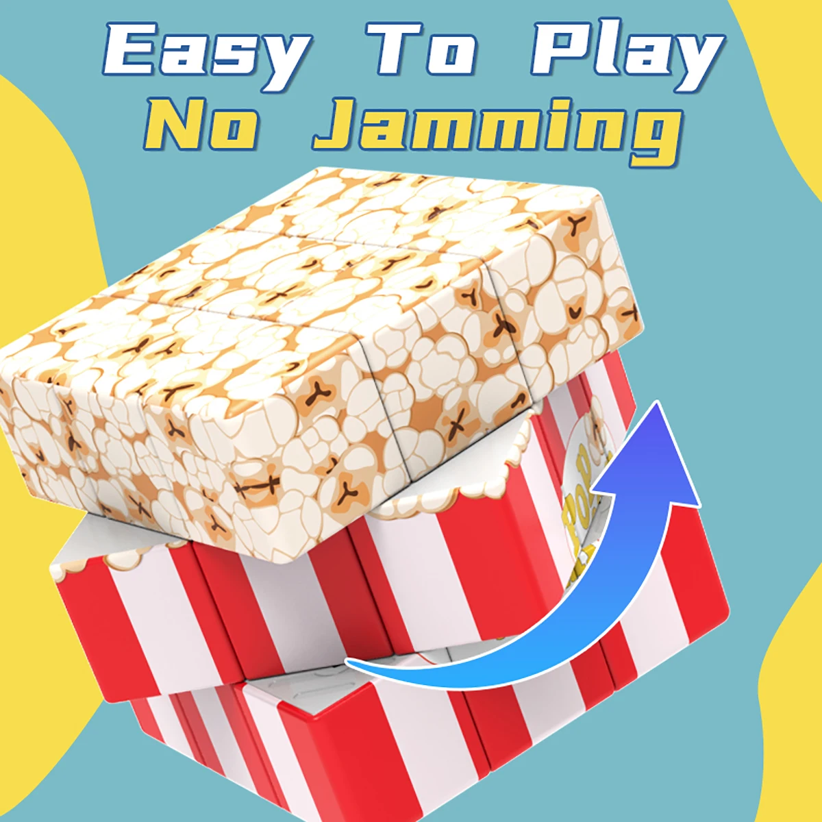 Magic Cube 3x3x3 3D UV Popcorn Color Painting Fun Stress Relief Puzzle Professional Smooth Speed Game Children's Toys Gifts