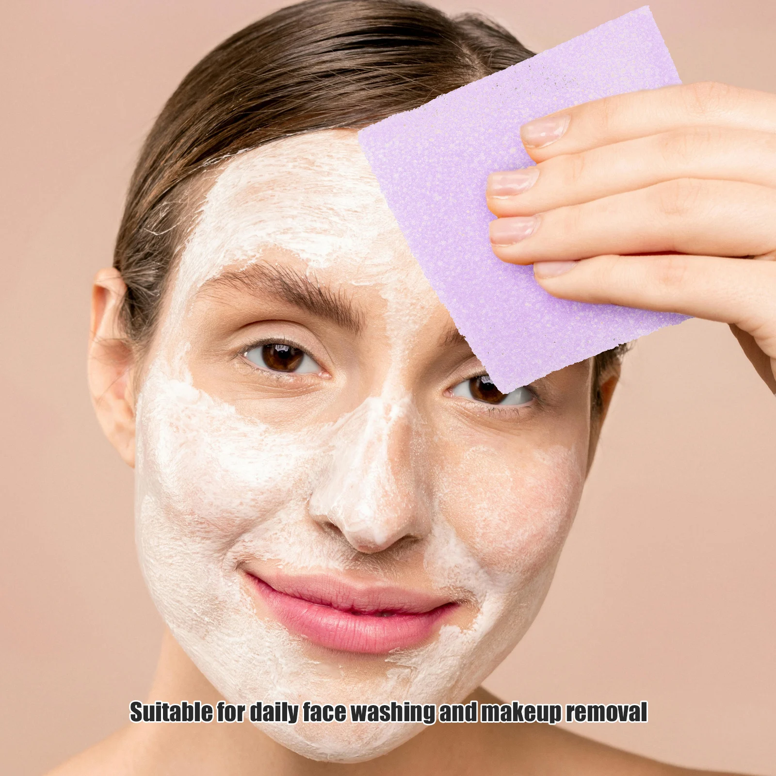 

Makeup Removing Purple Konjac Makeup Removing Cloths Face Cleansing Pads Body Wash Make Up Remover Cloths Reusable Towels