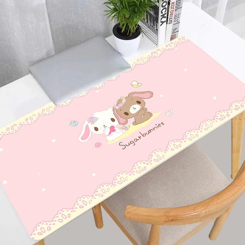 Tappetino per mouse grande S-sugar Bunnies xxl Kawaii Laptop da ufficio Giocatori di e-sport Tappetini da scrivania Accessori da gioco per PC Tappetino per mouse Tappetino per tastiera