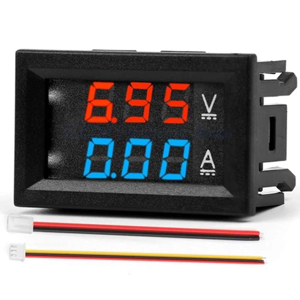 

Цифровой вольтметр-амперметр DC0-100V 10A 50A 100A тестер вольт-ампер 0,56 дюйма светодиодный дисплей высокая точность для домашнего офиса